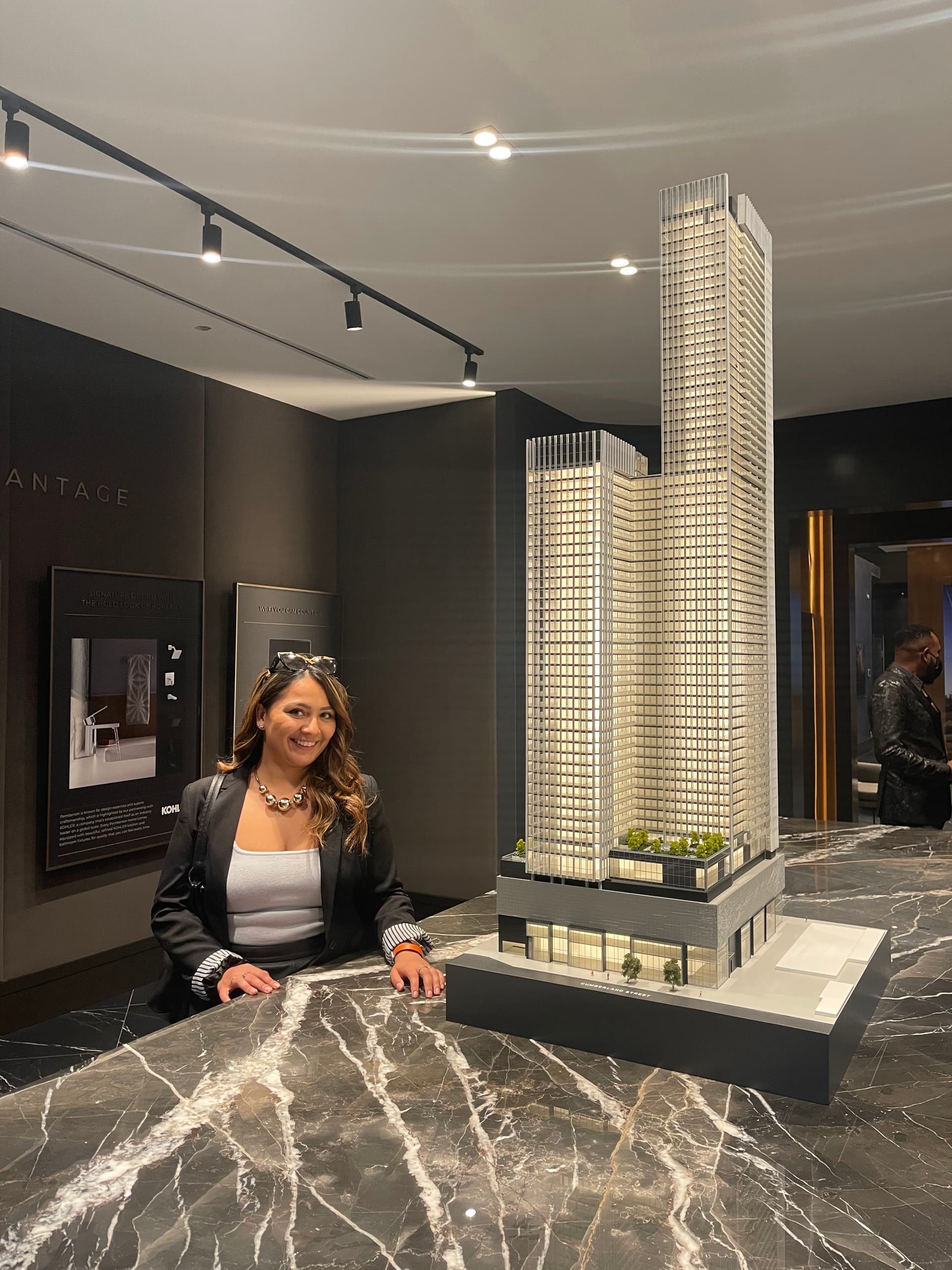 Garima Nagpal at a pre-construction sales centre